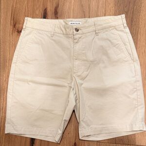 Peter Millar Stone Flat-Front Cotton Shorts